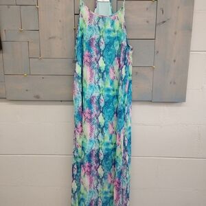 Colorful Sleeveless Maxi Dress